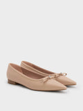 Bow Pointed Ballet Flats_Nude