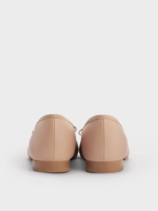 Bow Pointed Ballet Flats_Nude