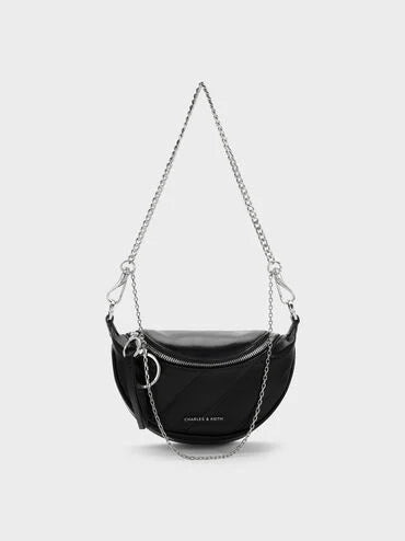 Philomena Half-Moon Crossbody Bag_Noir