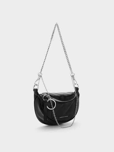 Philomena Half-Moon Crossbody Bag_Noir