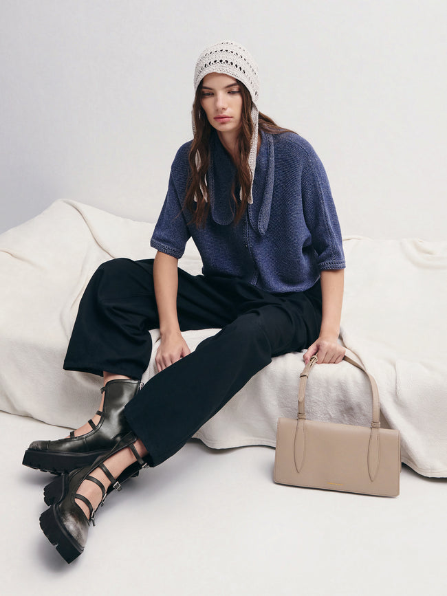 CHARLES & KEITH Women Allyn Shoulder Bag_Taupe