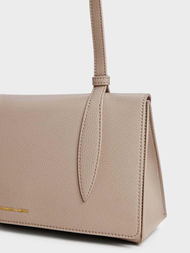 CHARLES & KEITH Women Allyn Shoulder Bag_Taupe