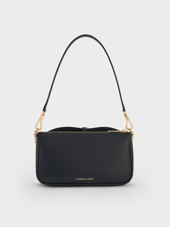 CHARLES & KEITH Women Adalyn Chain Shoulder Bag_Black