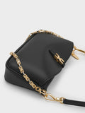 CHARLES & KEITH Women Adalyn Chain Shoulder Bag_Black