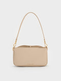 CHARLES & KEITH Women Adalyn Chain Shoulder Bag_Dusted Oat