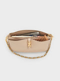 CHARLES & KEITH Women Adalyn Chain Shoulder Bag_Dusted Oat