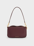 CHARLES & KEITH Women Adalyn Chain Shoulder Bag_Wineberry Red