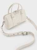 Philomena Panelled Chain-Handle Bowling Bag_Cream
