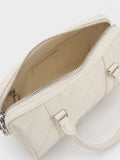Philomena Panelled Chain-Handle Bowling Bag_Cream
