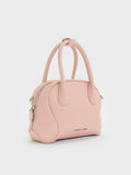 CHARLES & KEITH Women Nelly Bowling Bag_Light Pink