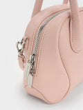 CHARLES & KEITH Women Nelly Bowling Bag_Light Pink