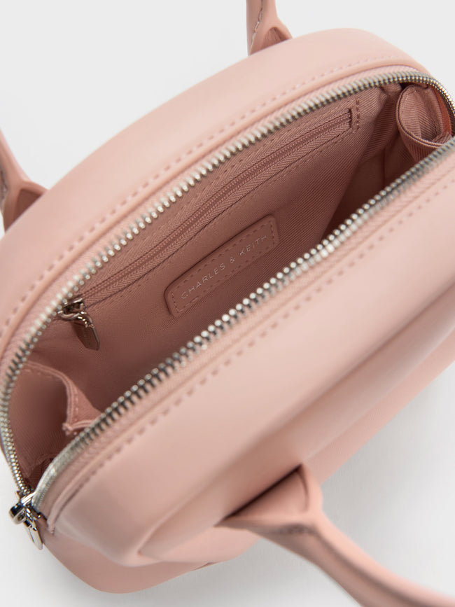 CHARLES & KEITH Women Nelly Bowling Bag_Light Pink