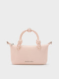 CHARLES & KEITH Women Sammie Knotted-Handle Tote Bag_Soft Pink