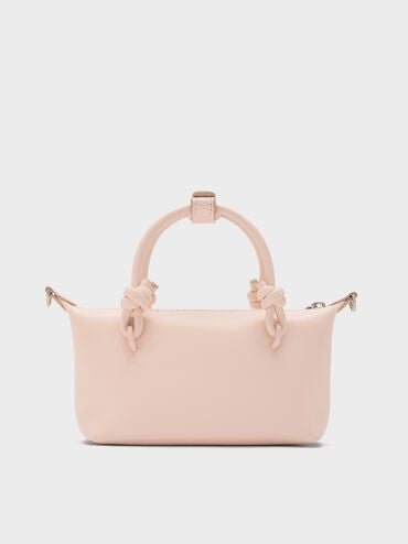 CHARLES & KEITH Women Sammie Knotted-Handle Tote Bag_Soft Pink