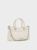 CHARLES & KEITH Women Antonella Chain Tote Bag_Cream