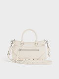 CHARLES & KEITH Women Antonella Chain Tote Bag_Cream