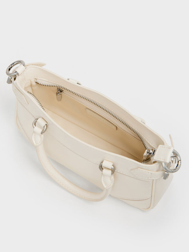 CHARLES & KEITH Women Antonella Chain Tote Bag_Cream