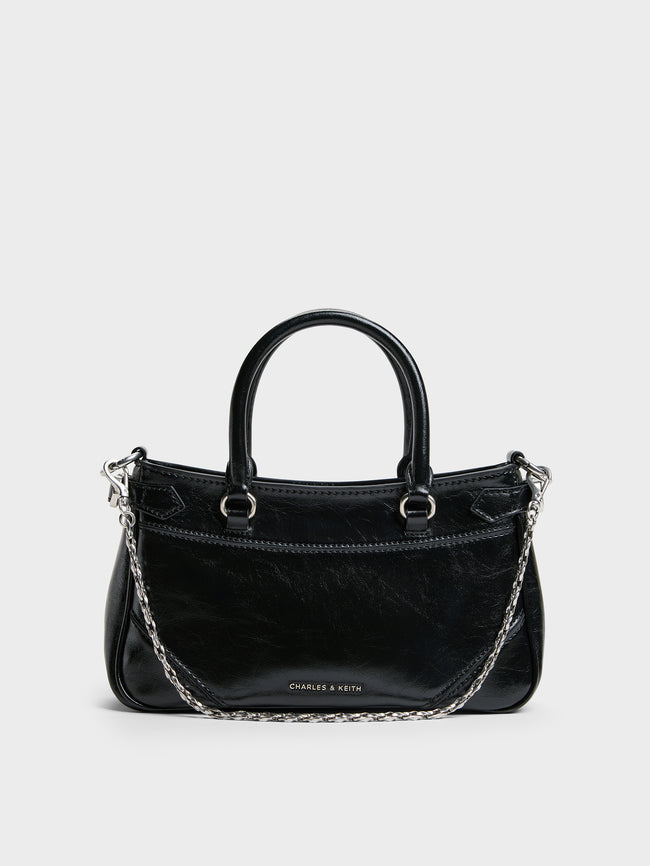 CHARLES & KEITH Women Antonella Chain Tote Bag_Noir