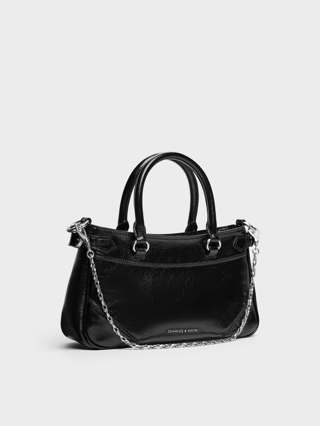 CHARLES & KEITH Women Antonella Chain Tote Bag_Noir