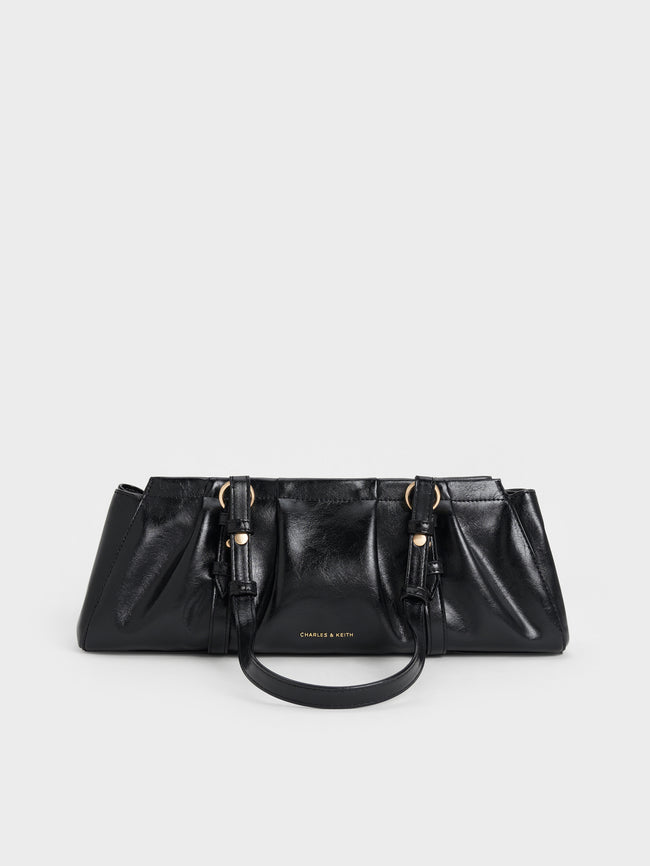 CHARLES & KEITH Women Britton Elongated Shoulder Bag_Black
