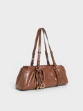 CHARLES & KEITH Women Britton Elongated Shoulder Bag_Chocolate