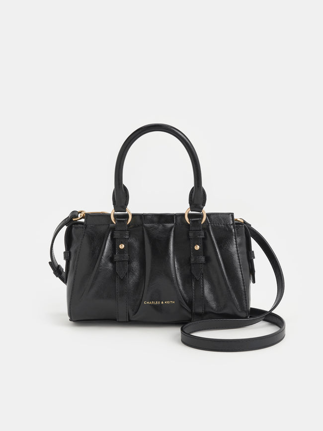 CHARLES & KEITH Women Britton Top Handle Tote Bag_Black