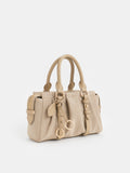 CHARLES & KEITH Women Britton Top Handle Tote Bag_Nutmeg Beige
