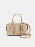 CHARLES & KEITH Women Britton Top Handle Tote Bag_Nutmeg Beige