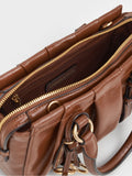 CHARLES & KEITH Women Britton Top Handle Tote Bag_Chocolate