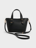 CHARLES & KEITH Women Mini Shania Double-Handle Tote Bag_Black