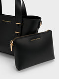 CHARLES & KEITH Women Mini Shania Double-Handle Tote Bag_Black
