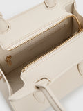 CHARLES & KEITH Women Allyn Structured Trapeze Tote Bag_Cream