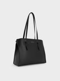 CHARLES & KEITH Women Allyn Elongated-Handle Tote Bag_Noir