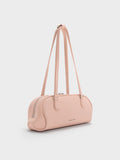 CHARLES & KEITH Women Nelly Elongated Shoulder Bag_Light Pink