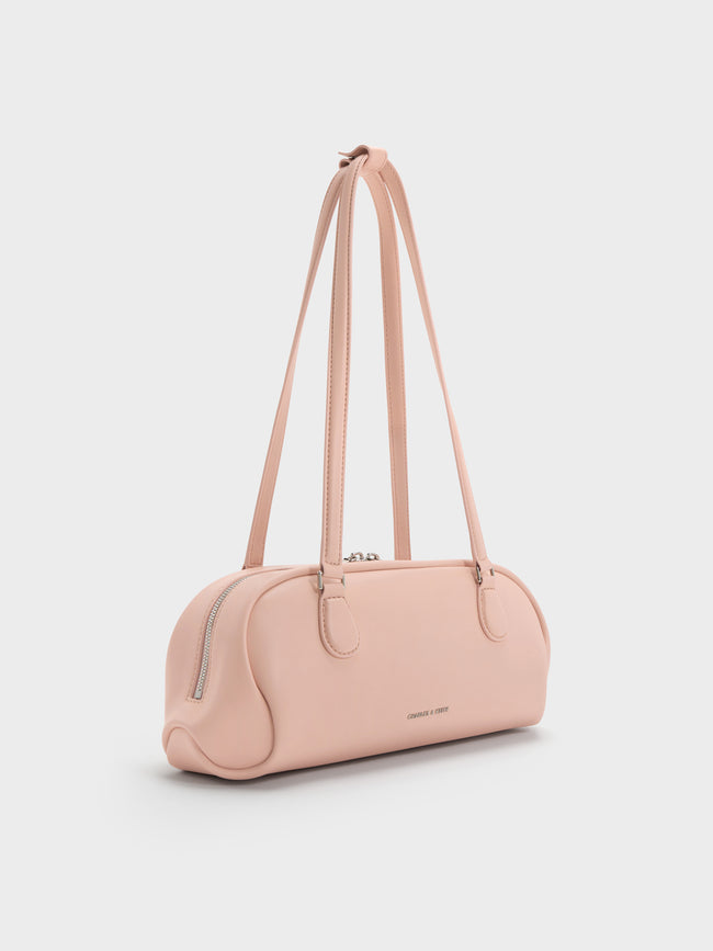 CHARLES & KEITH Women Nelly Elongated Shoulder Bag_Light Pink