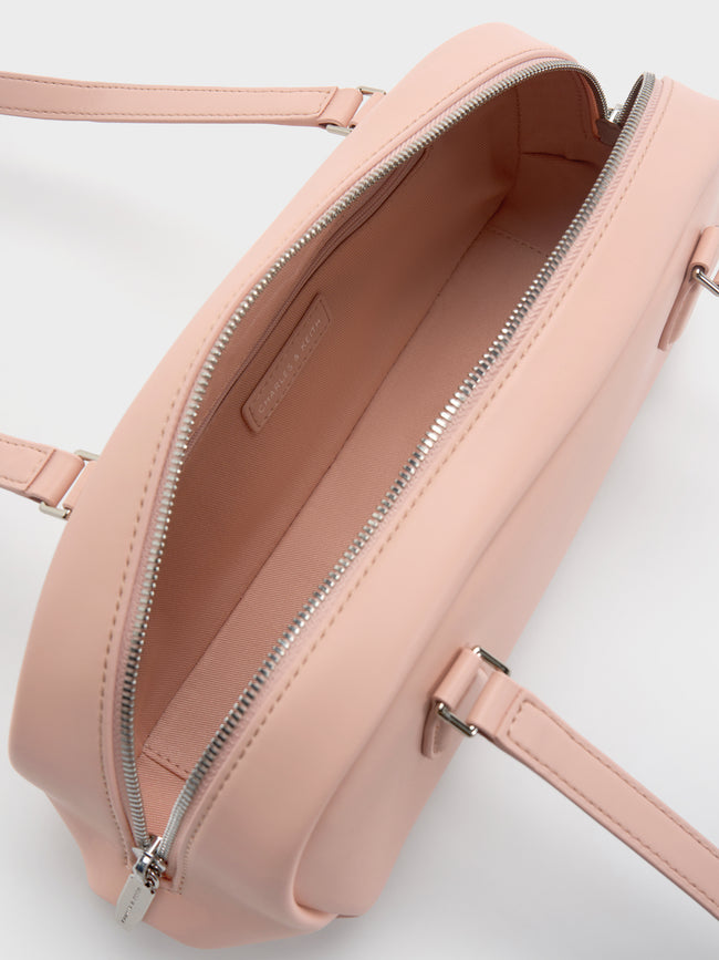 CHARLES & KEITH Women Nelly Elongated Shoulder Bag_Light Pink