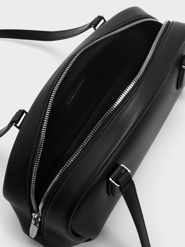 CHARLES & KEITH Women Nelly Elongated Shoulder Bag_Noir
