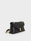 CHARLES & KEITH Women Lilibet Chain-Strap Bag_Black