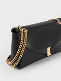 CHARLES & KEITH Women Lilibet Chain-Strap Bag_Black
