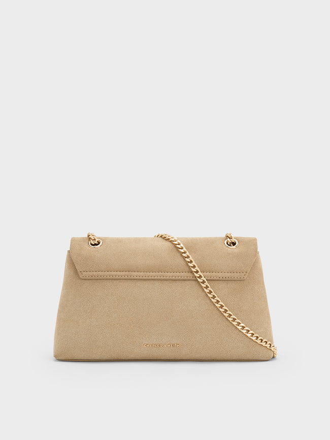 CHARLES & KEITH Women Lilibet Chain-Strap Bag_Nutmeg Beige