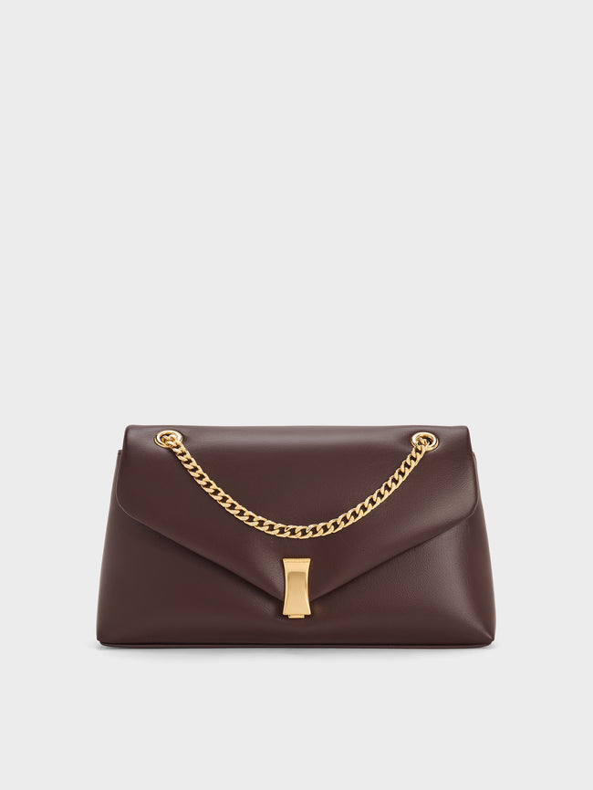 CHARLES & KEITH Women Lilibet Chain-Strap Bag_Plum