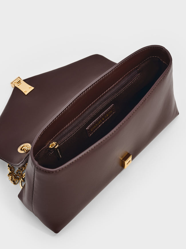 CHARLES & KEITH Women Lilibet Chain-Strap Bag_Plum