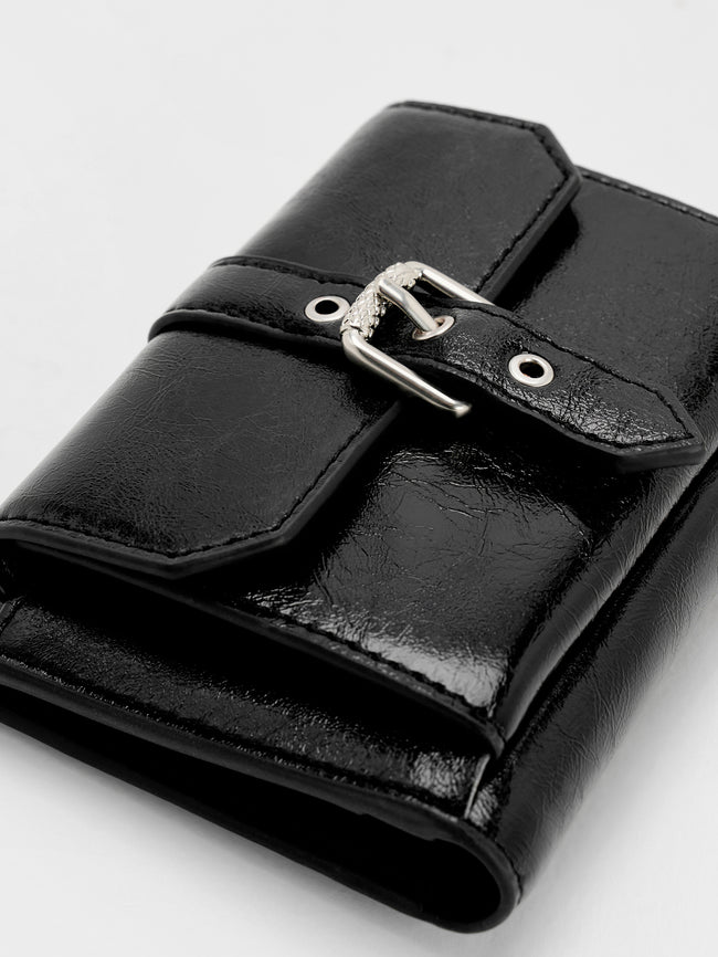 CHARLES & KEITH Women Blaise Grommet-Belt Wallet_Noir