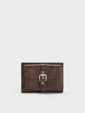 CHARLES & KEITH Women Blaise Grommet-Belt Wallet_Distressed Coffee