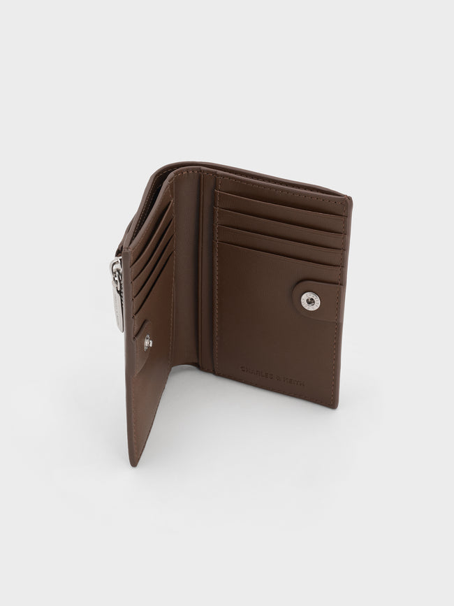 CHARLES & KEITH Women Blaise Grommet-Belt Wallet_Distressed Coffee