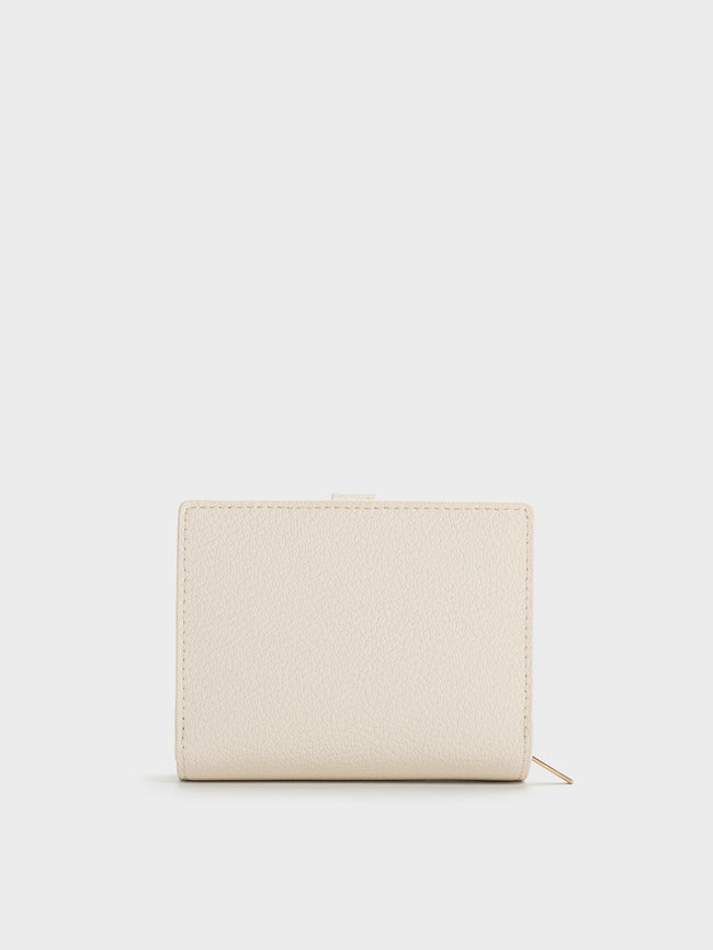 CHARLES & KEITH Women Allyn Small Wallet_Cream