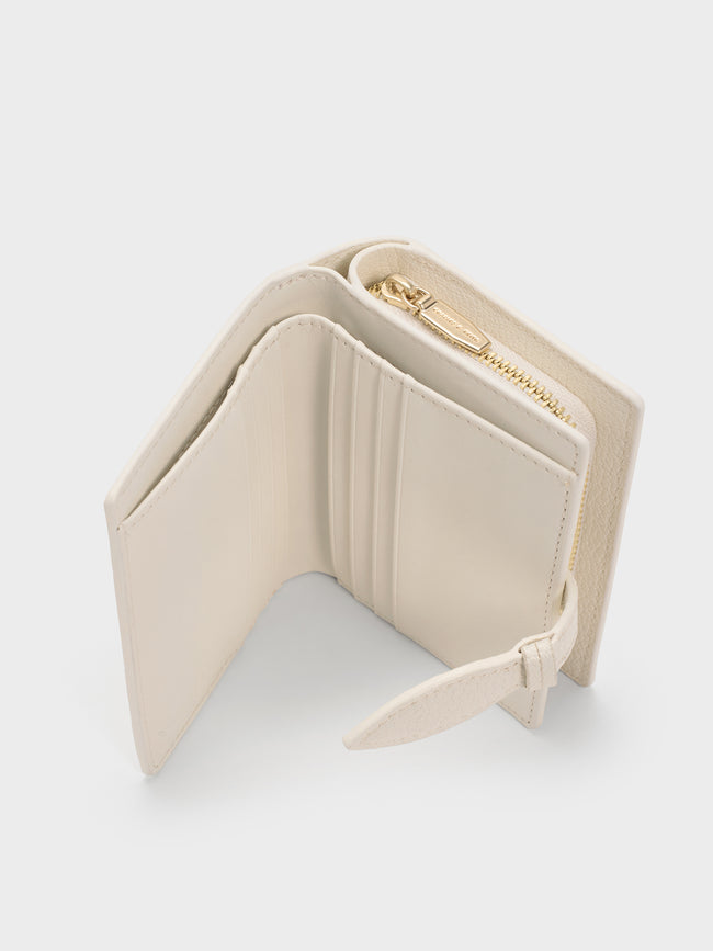 CHARLES & KEITH Women Allyn Small Wallet_Cream
