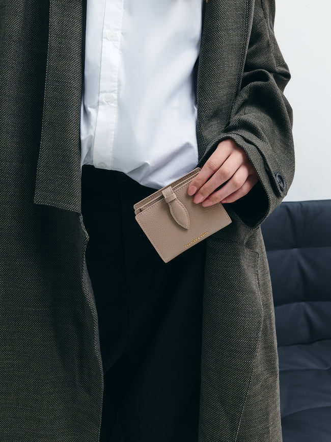 CHARLES & KEITH Women Allyn Small Wallet_Taupe