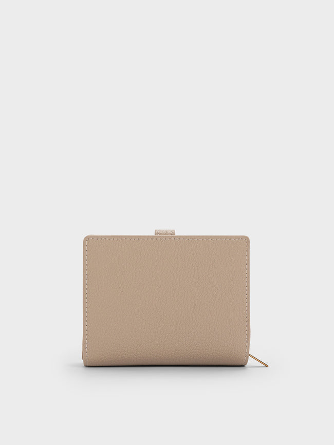 CHARLES & KEITH Women Allyn Small Wallet_Taupe