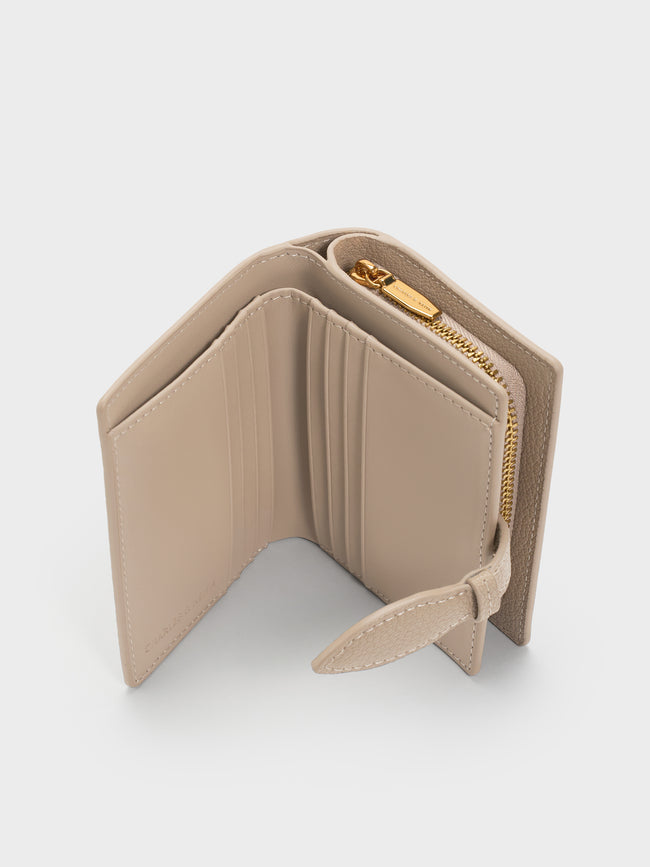 CHARLES & KEITH Women Allyn Small Wallet_Taupe